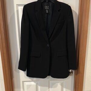 INC International Concepts Black Blazer Tailored Suit Jacket